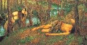 John William Waterhouse A Naiad or Hylas with a Nymph Spain oil painting artist